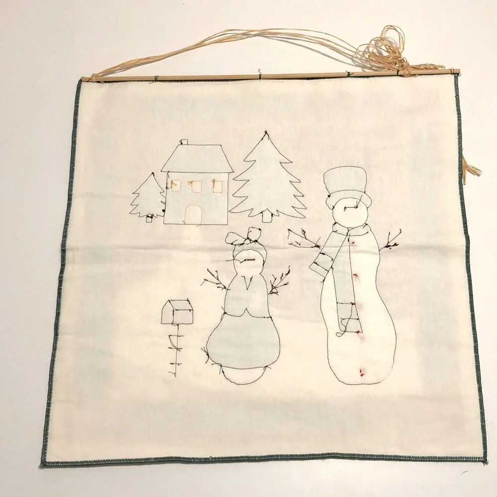 Festive Snowman Wall Hanging Decor